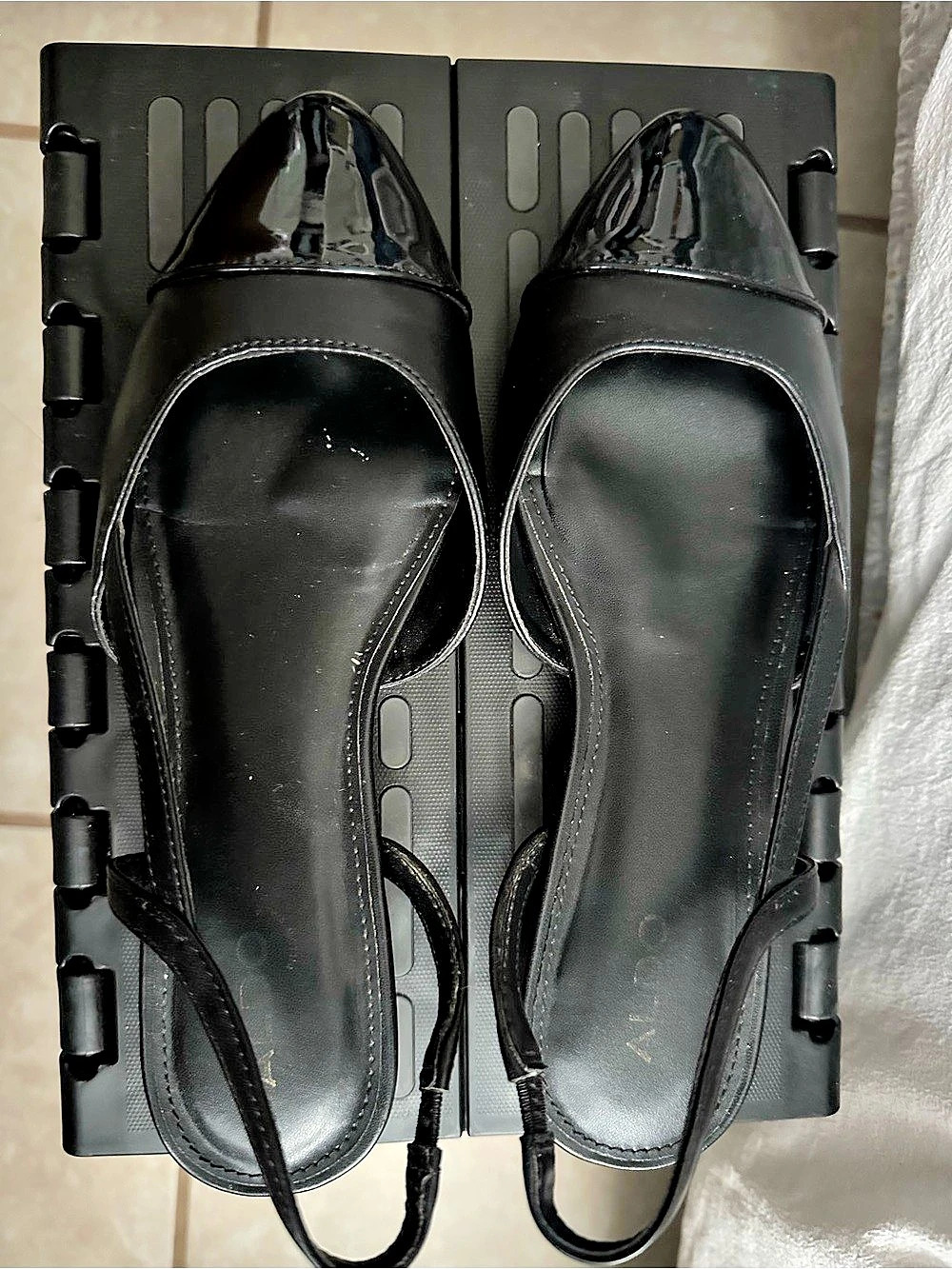 ALDO Fleure Black Slingback Heels US 7